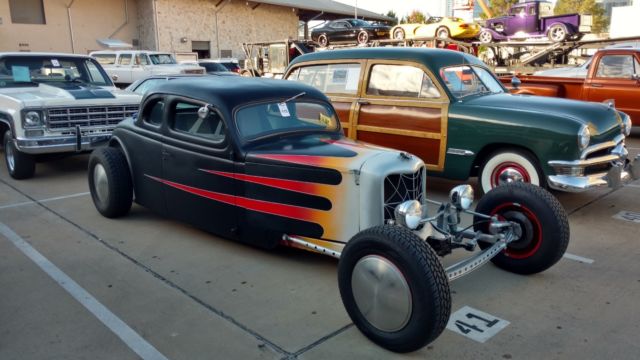 1935 Flat Black Ford Coupe 5 Window Coupe