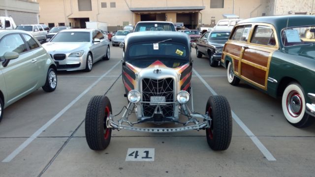 1935 Flat Black Ford Coupe 5 Window Coupe