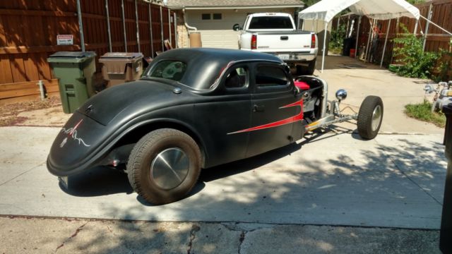 1935 Flat Black Ford Coupe 5 Window Coupe