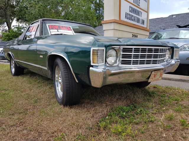 1972 Green Chevrolet El Camino Coupe