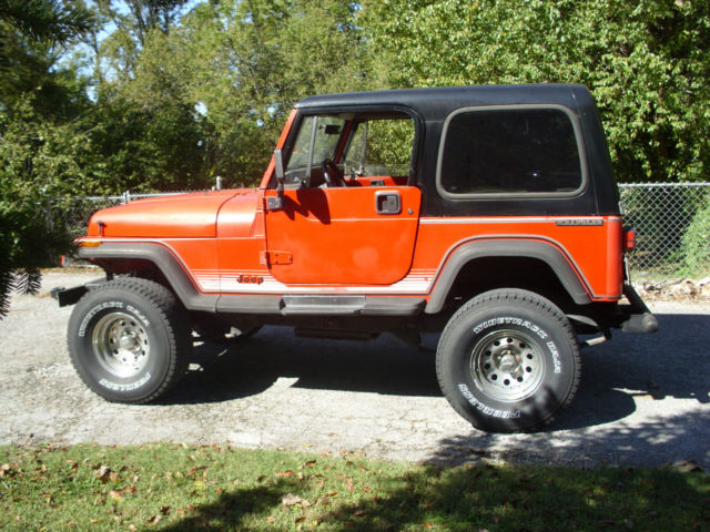 1989 Red Jeep Wrangler