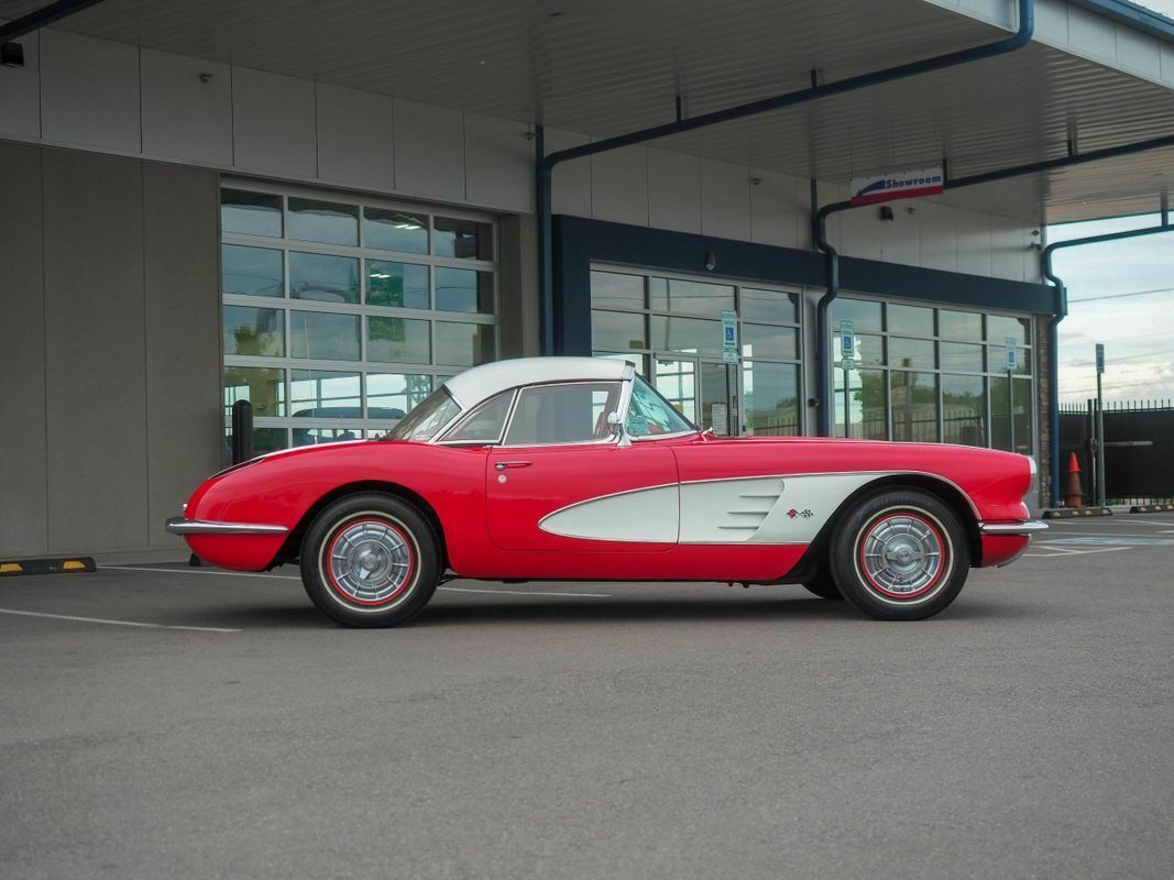 1958 Red Chevrolet Corvette --