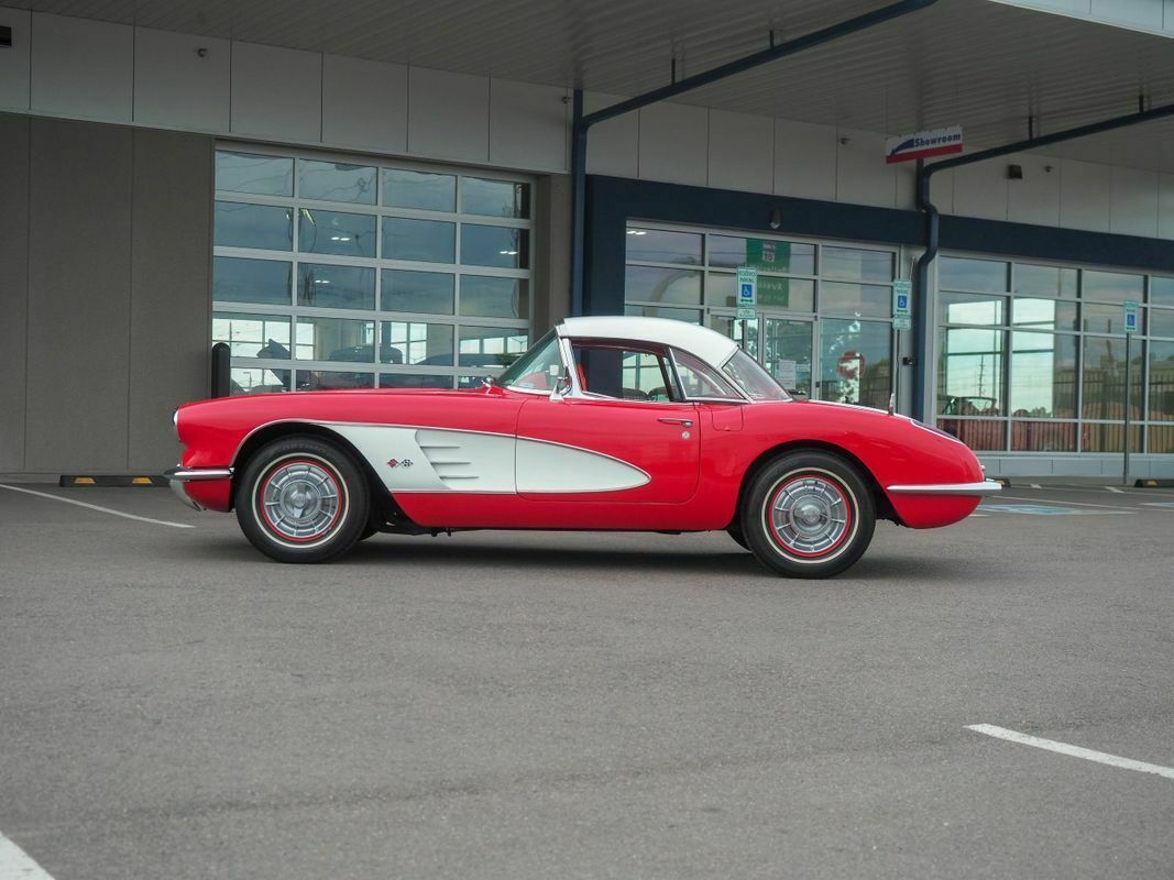 1958 Red Chevrolet Corvette --