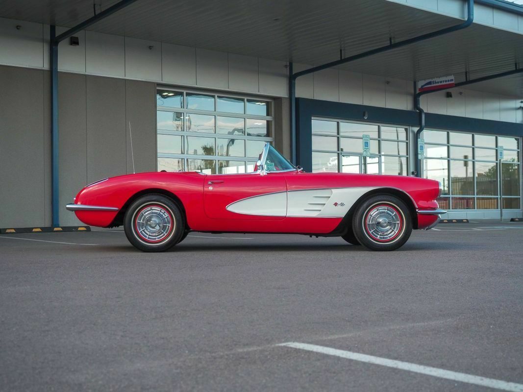 1958 Red Chevrolet Corvette --
