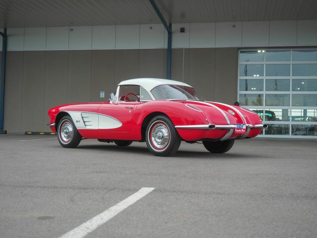 1958 Red Chevrolet Corvette --