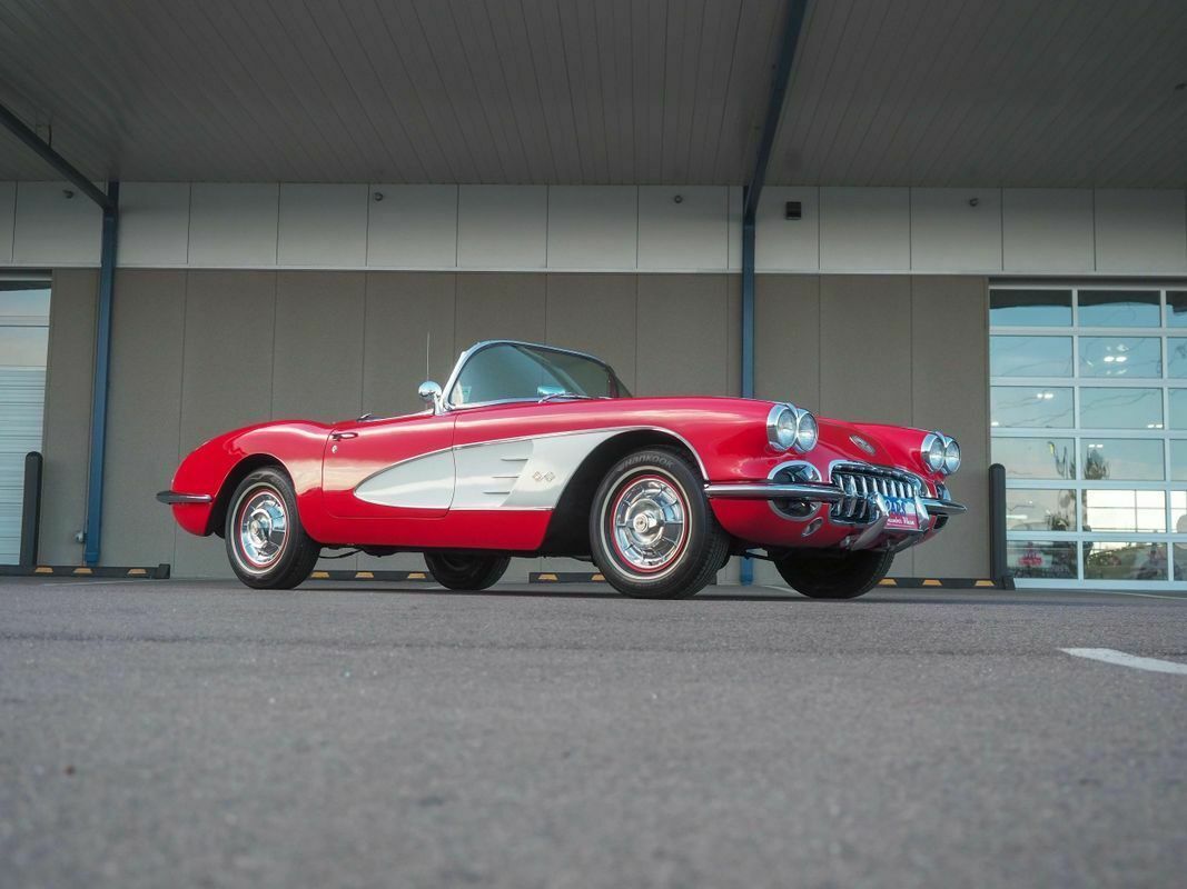 1958 Red Chevrolet Corvette --