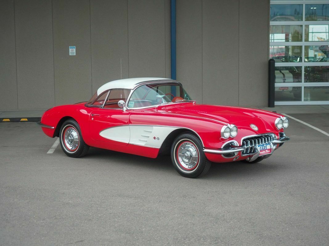 1958 Red Chevrolet Corvette --