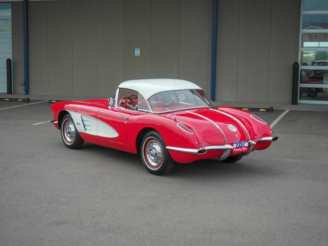 1958 Red Chevrolet Corvette --