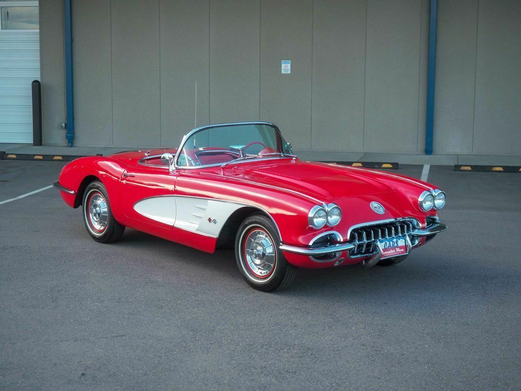1958 Red Chevrolet Corvette --