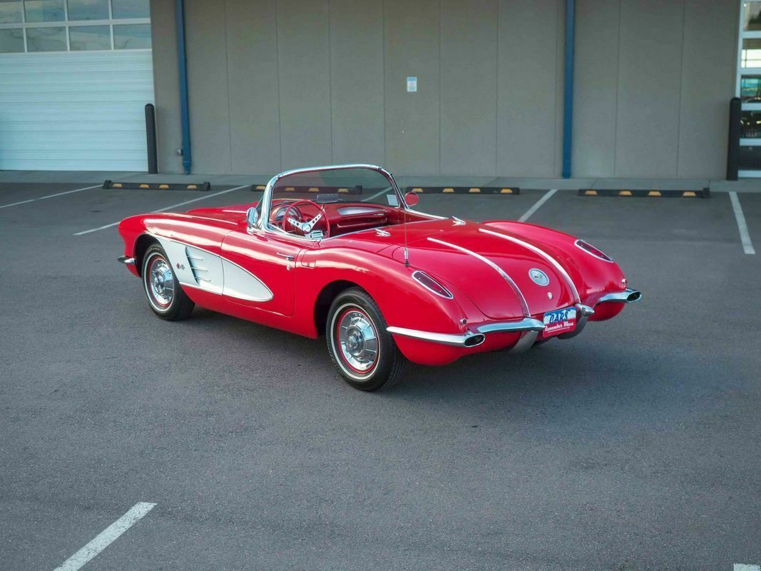 1958 Red Chevrolet Corvette --