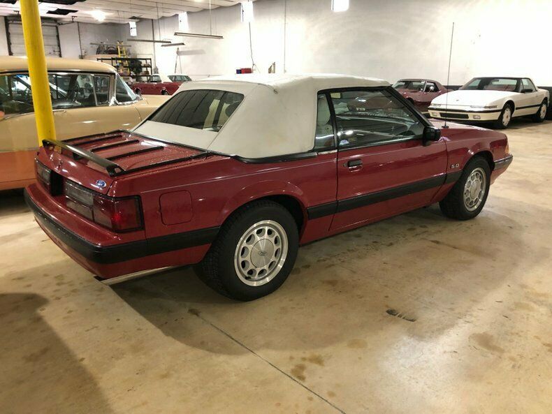 1989 Red Ford Mustang Convertible