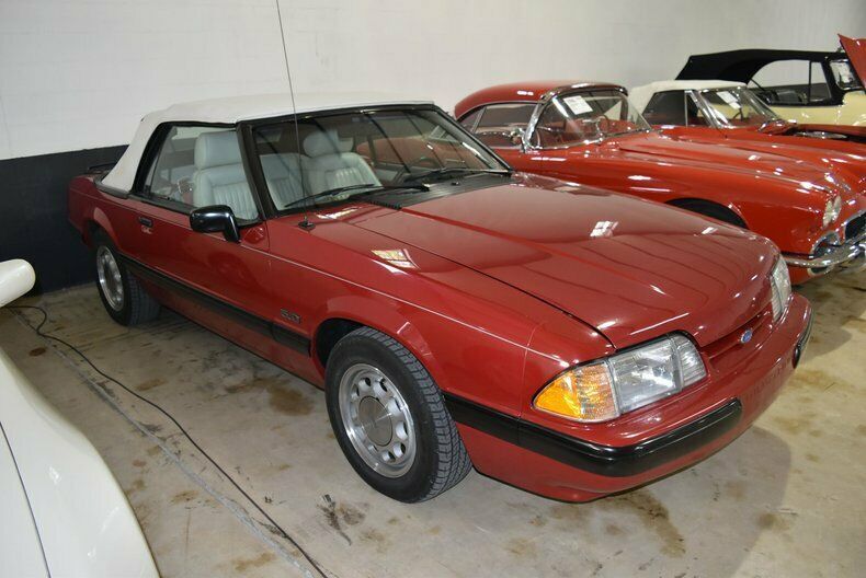 1989 Red Ford Mustang Convertible