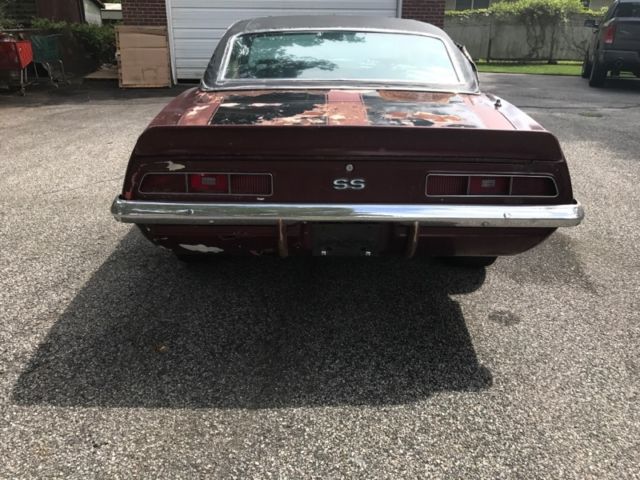 1969 Burgundy Chevrolet Camaro Coupe