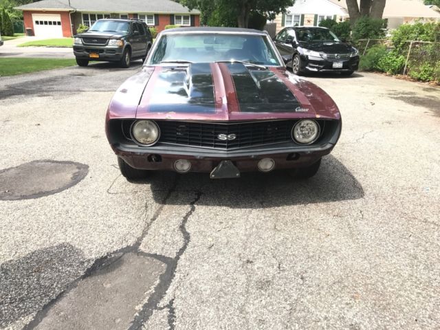 1969 Burgundy Chevrolet Camaro Coupe