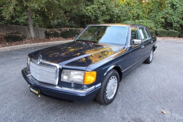 1991 Blue Mercedes-Benz S-Class Sedan