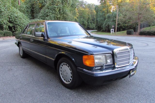 1991 Blue Mercedes-Benz S-Class Sedan