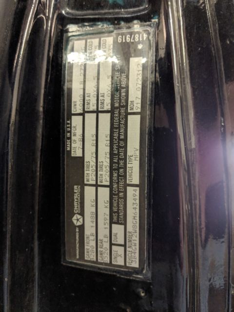 1986 Black, originally dark green Dodge Ramcharger SUV