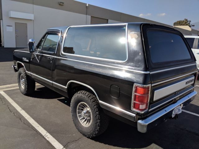 1986 Black, originally dark green Dodge Ramcharger SUV