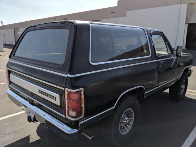1986 Black, originally dark green Dodge Ramcharger SUV