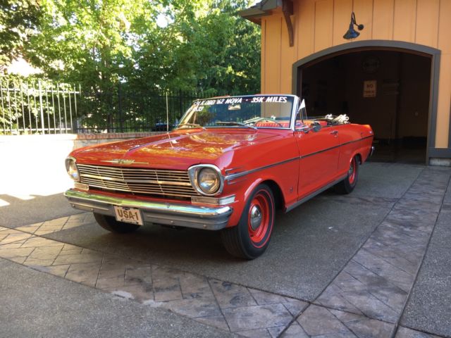 1962 Red Chevrolet Nova Convertible