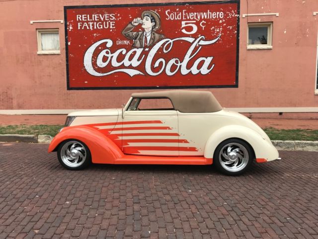 1937 ORANGE/ CREAM Ford CABRIOLET CONVERTIBLE Convertible