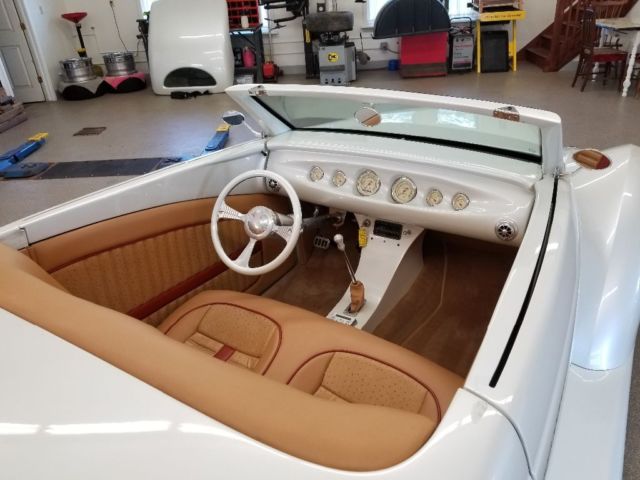 1937 White Ford Custom  Roadster Coupe
