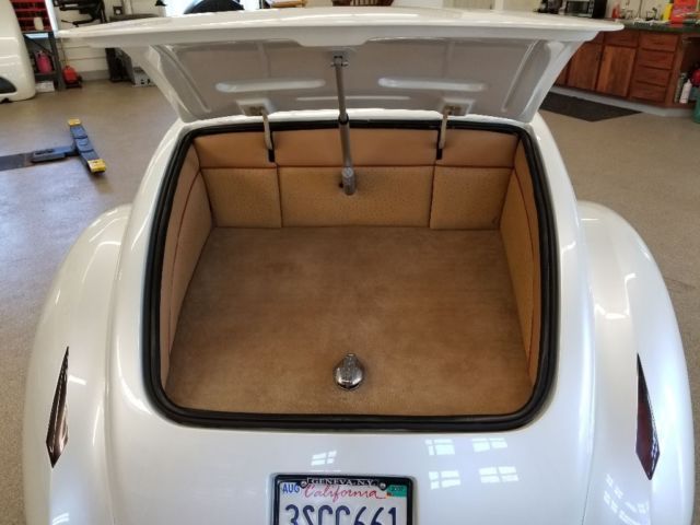 1937 White Ford Custom  Roadster Coupe