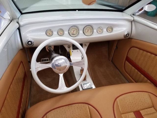 1937 White Ford Custom  Roadster Coupe