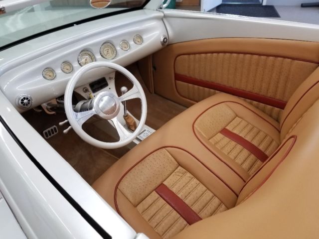 1937 White Ford Custom  Roadster Coupe