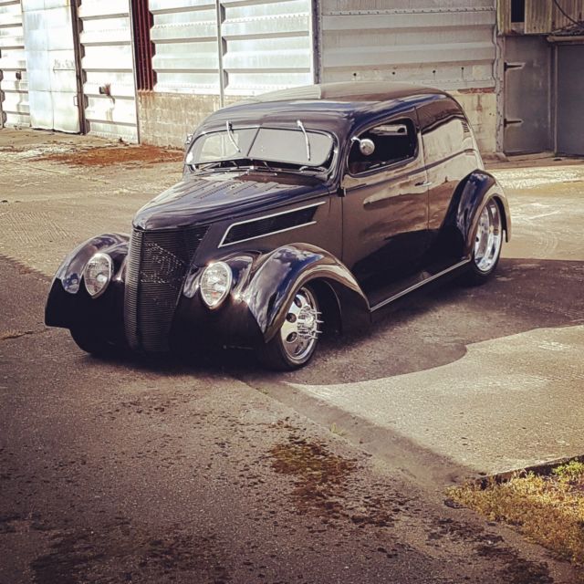 1937 Black Ford Ford slantback custom van Custom Van