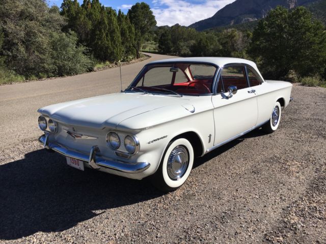 1960 White Chevrolet Corvair Coupe