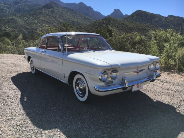 1960 White Chevrolet Corvair Coupe