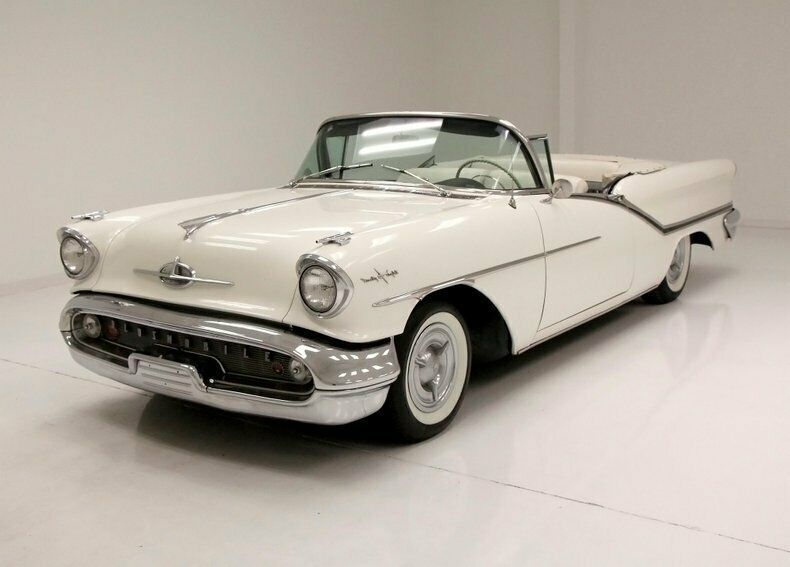 1957 White Oldsmobile Ninety-Eight Convertible