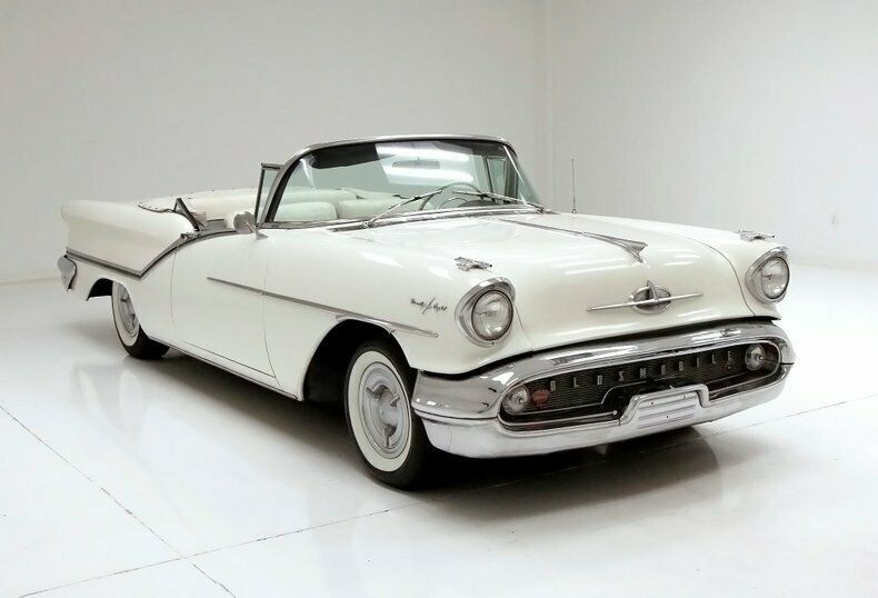 1957 White Oldsmobile Ninety-Eight Convertible
