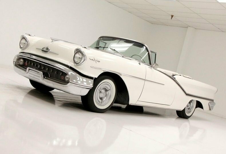 1957 White Oldsmobile Ninety-Eight Convertible