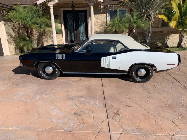 1971 Black Plymouth Barracuda Coupe