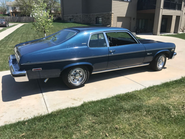 1974 Blue Chevrolet Nova Coupe