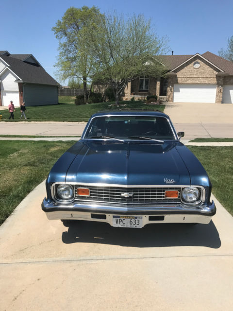 1974 Blue Chevrolet Nova Coupe