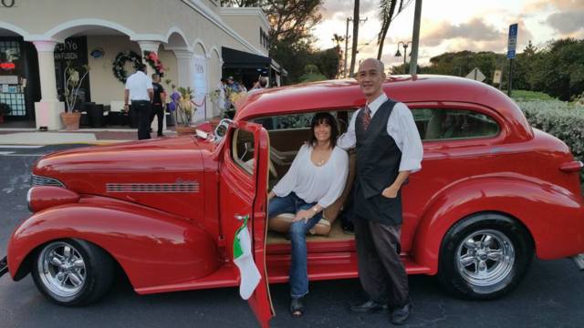 1939 red Chevrolet 2dr sedan