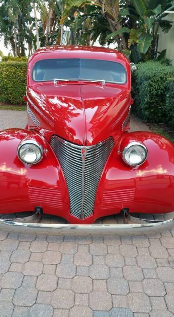 1939 red Chevrolet 2dr sedan