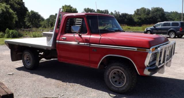 1976 Red Ford F-100 Extended Crew Cab Pickup