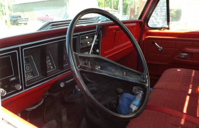 1976 Red Ford F-100 Extended Crew Cab Pickup