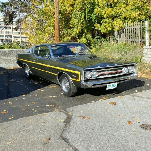 1969 Jade Black Ford Torino Fastback