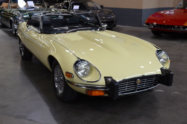 1974 Yellow Jaguar E-Type Convertible