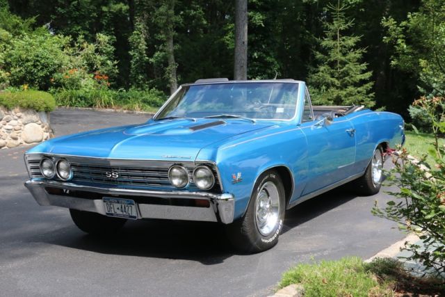 1967 Blue Chevrolet Chevelle Convertible