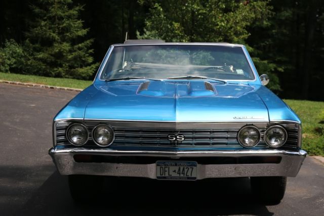 1967 Blue Chevrolet Chevelle Convertible