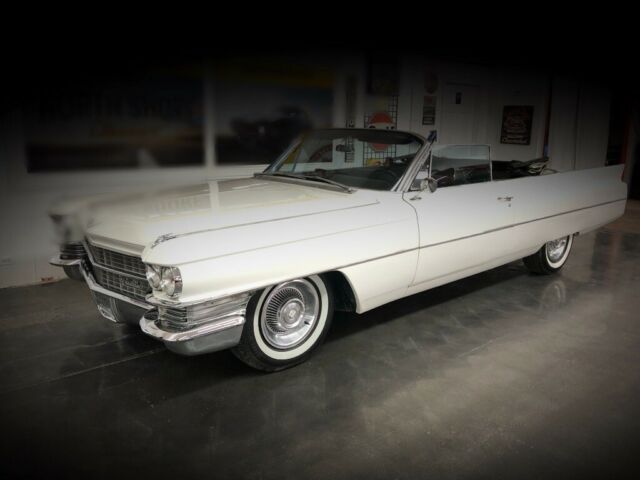 1963 White Cadillac DeVille Convertible