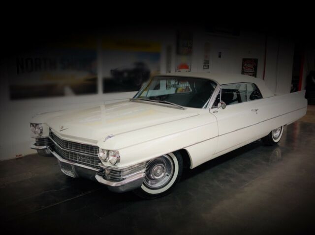 1963 White Cadillac DeVille Convertible