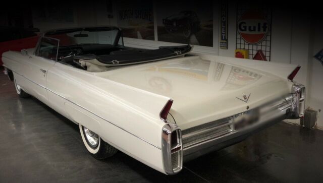 1963 White Cadillac DeVille Convertible