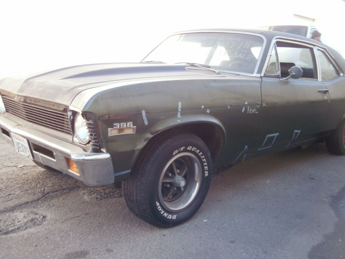 1972 Green Chevrolet Nova 2d : 2 Door Hard TOP